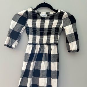 Black and white flannel dress